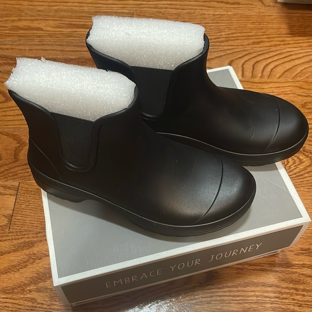 Dansko Black Rain boots